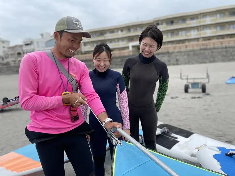 ウインドサーフィンのセッティング