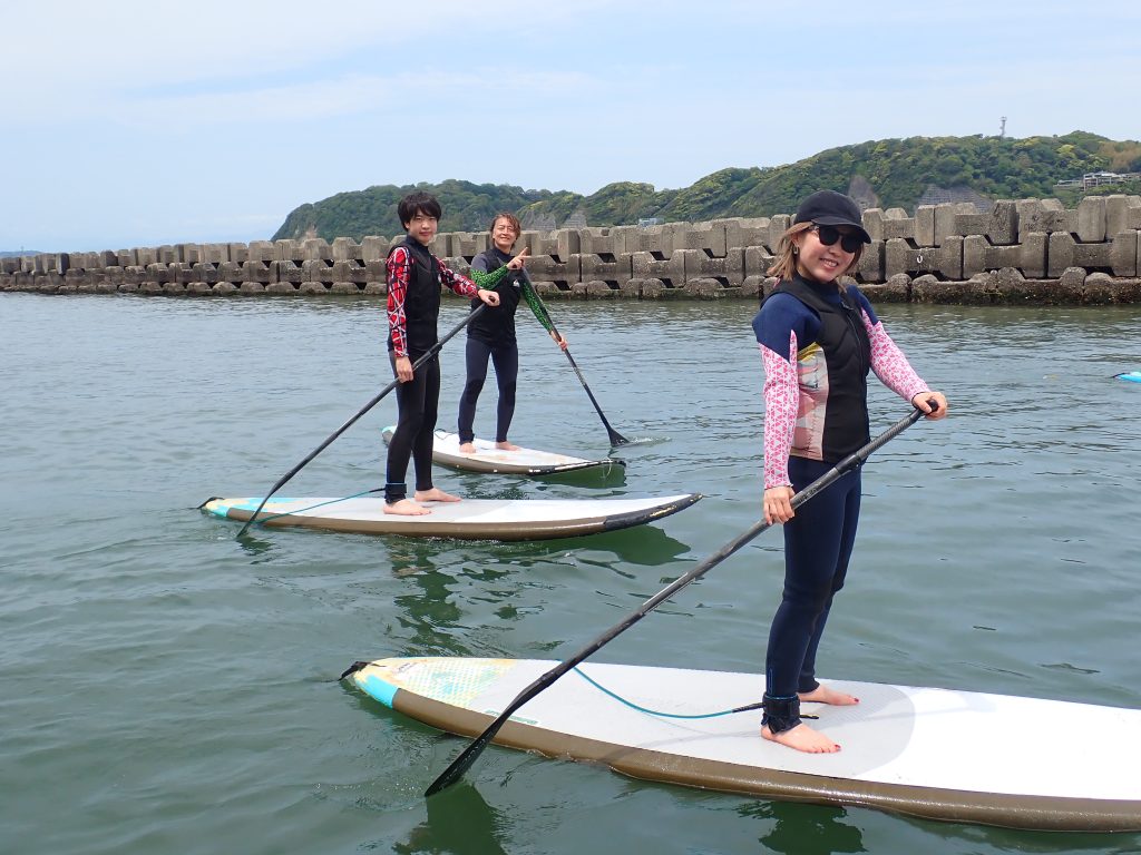 緊張のはじめての逗子サップ