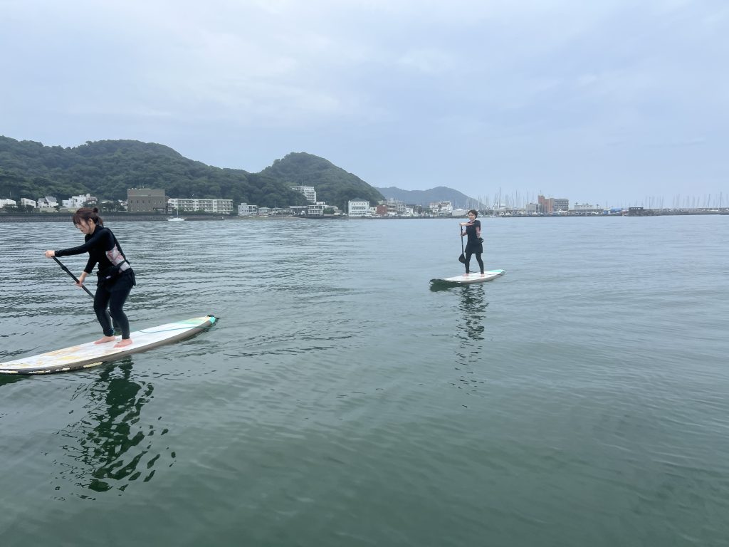 広い逗子湾でサップ