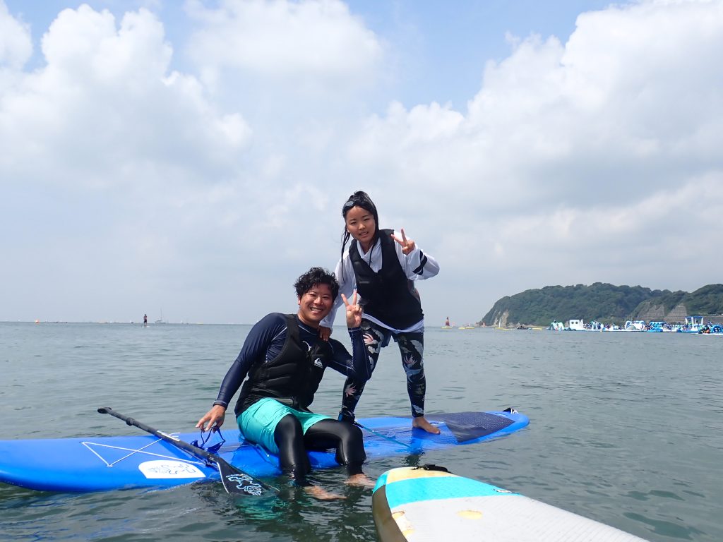 逗子海岸サップスクール風景