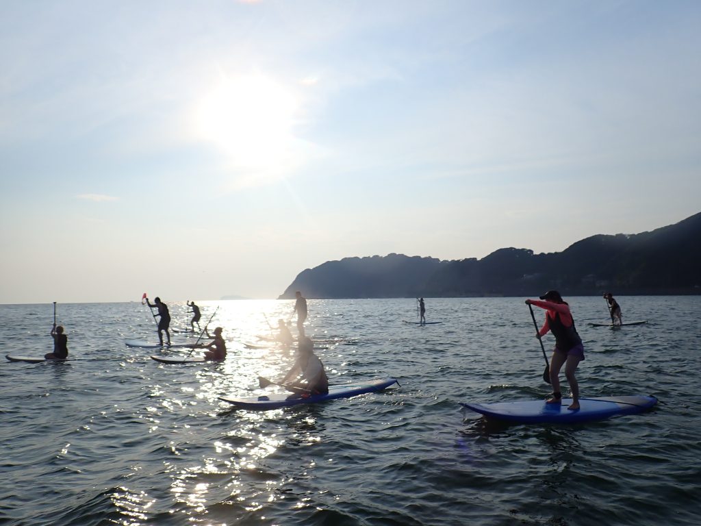 逗子海岸 夕方サップ