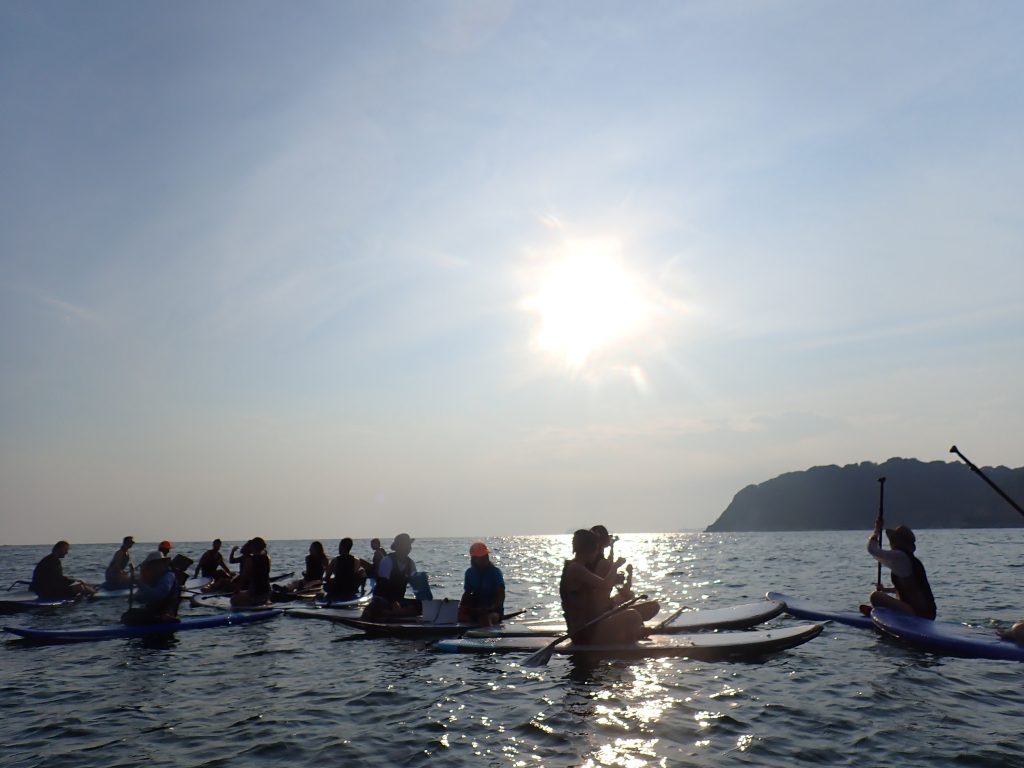 逗子海岸 夕方サップ