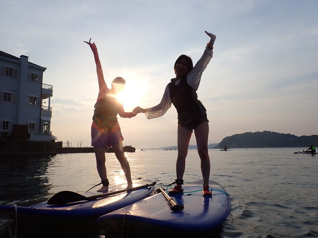逗子海岸 夕方サップ