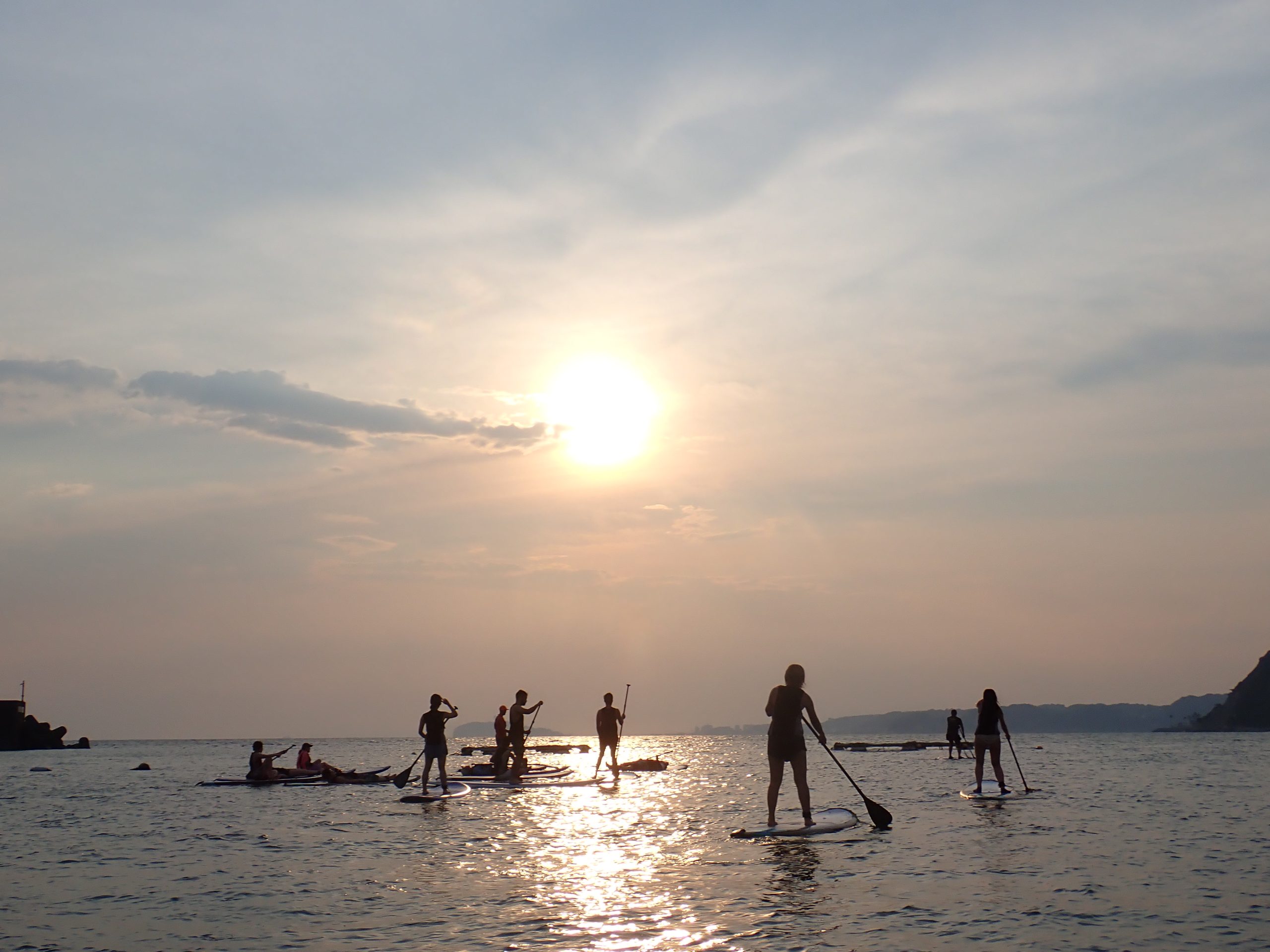 逗子海岸　夕方サップ