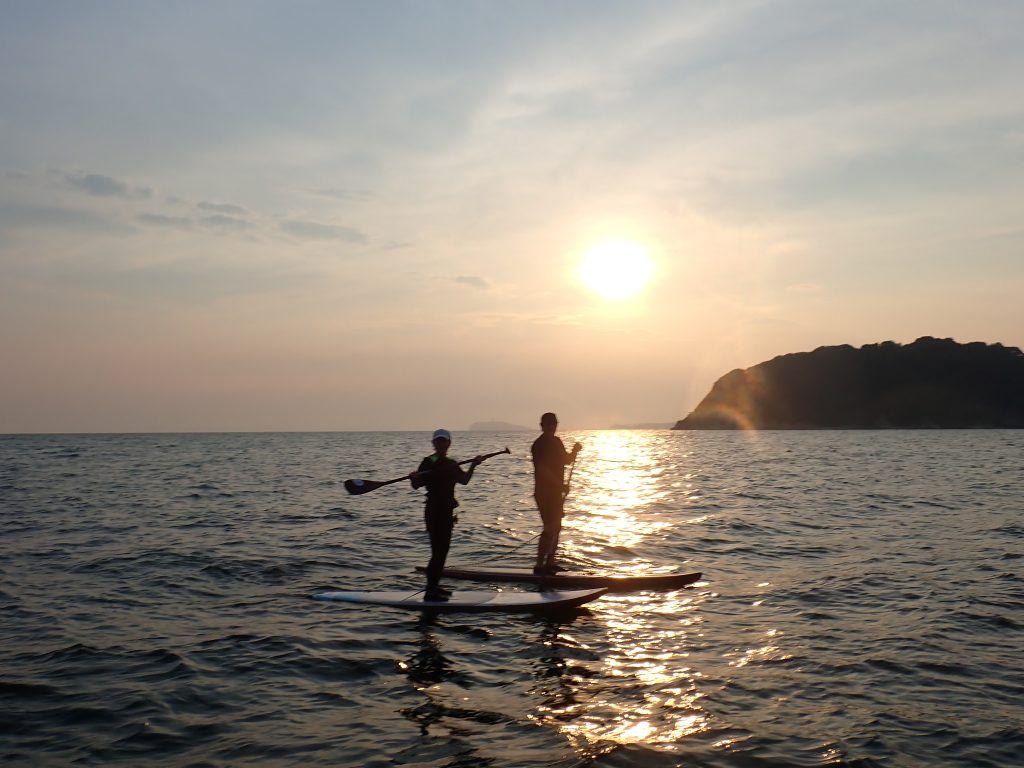逗子海岸 夕方サップ