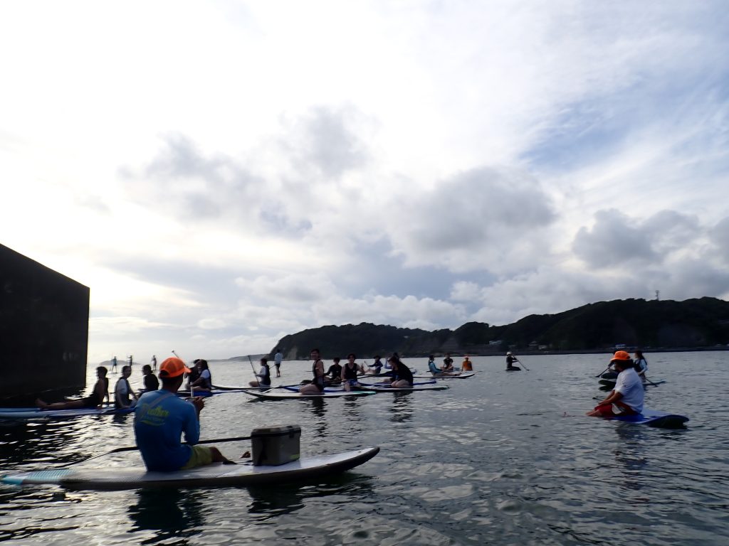 逗子海岸 夕方サップ