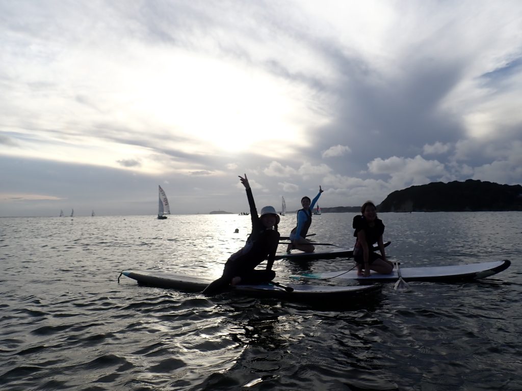 逗子海岸 夕方サップ