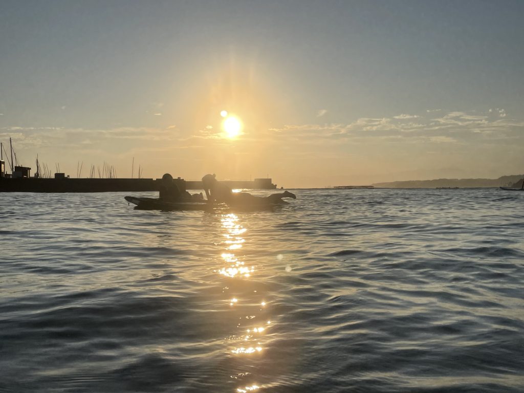 逗子海岸 夕方サップ