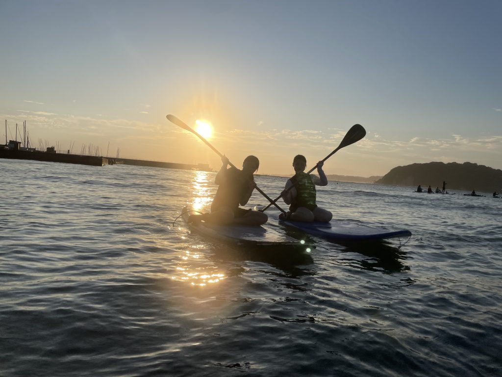 逗子海岸 夕方サップ
