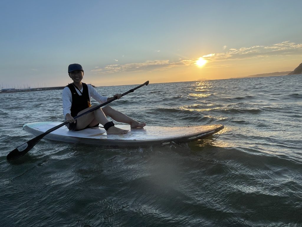 逗子海岸 夕方サップ