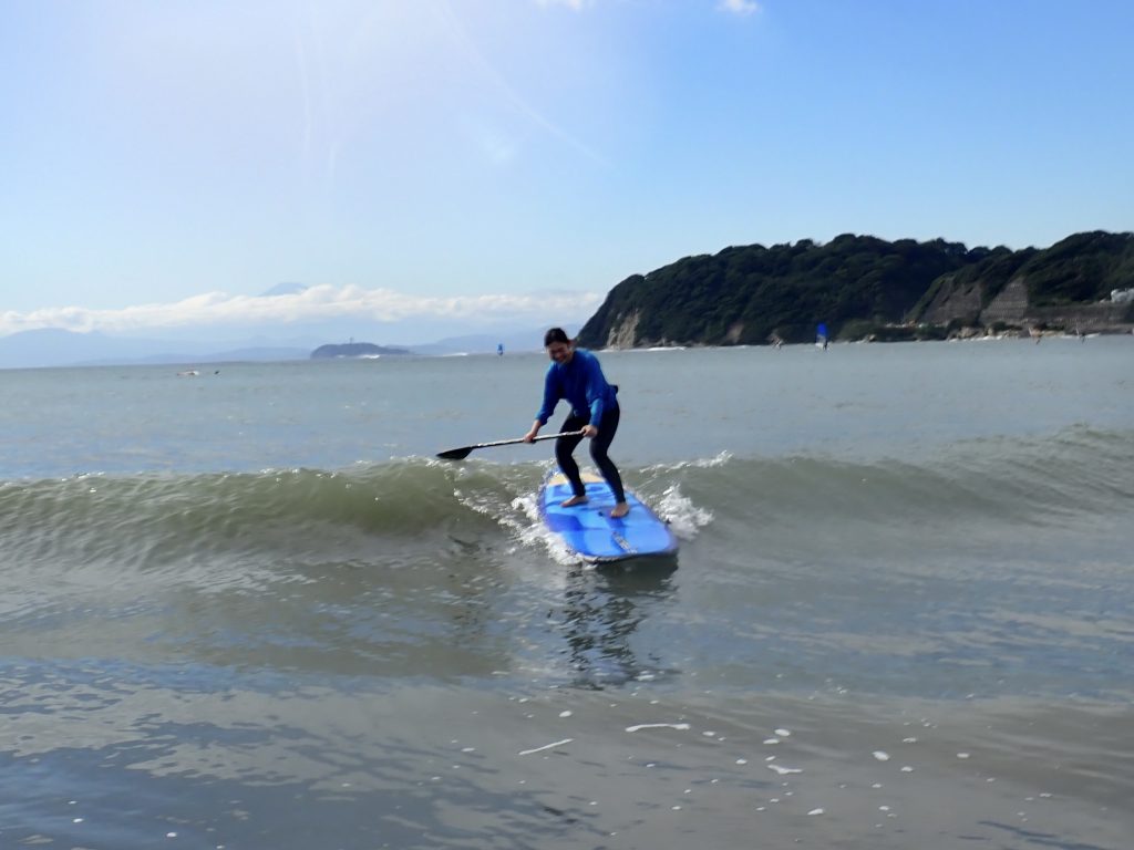 逗子海岸 波乗りSUP